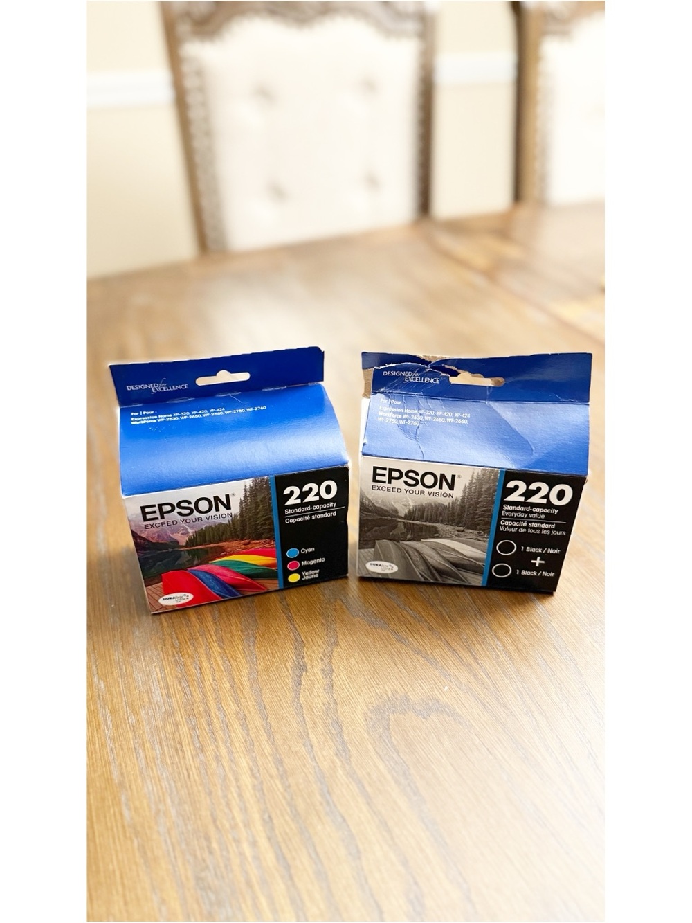 EPSON 220 DURABrite Ultra Ink Standard Capacity Black & Color Cartridge Combo